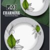 Charming Double Glazed Glass Lid Set 72-Pcs - Design03
