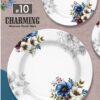 Charming Double Glazed Glass Lid Set 72-Pcs - Design10