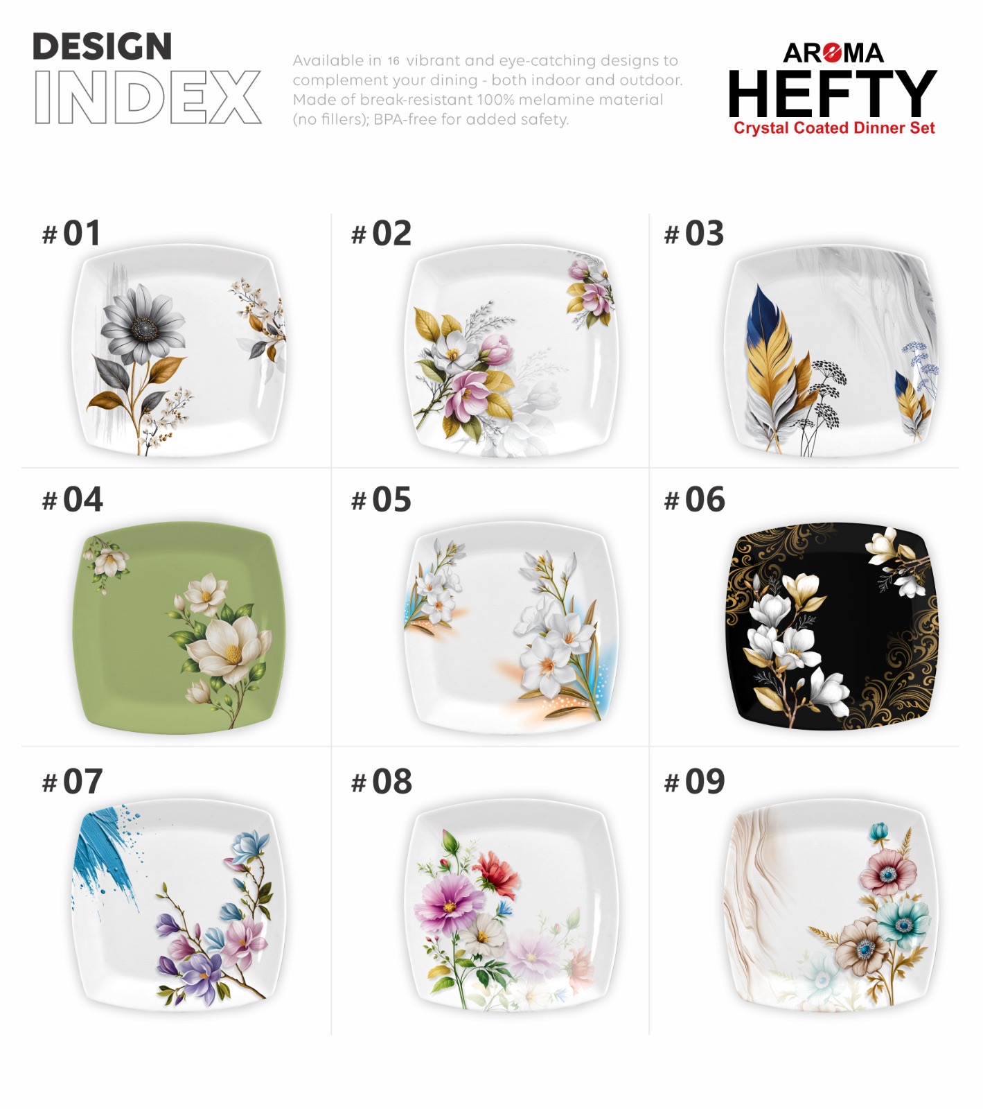 Aroma Hefty Crystal Coated Set-88 Pcs - Image 3