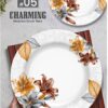 Charming Double Glazed Glass Lid Set 72-Pcs - Design05
