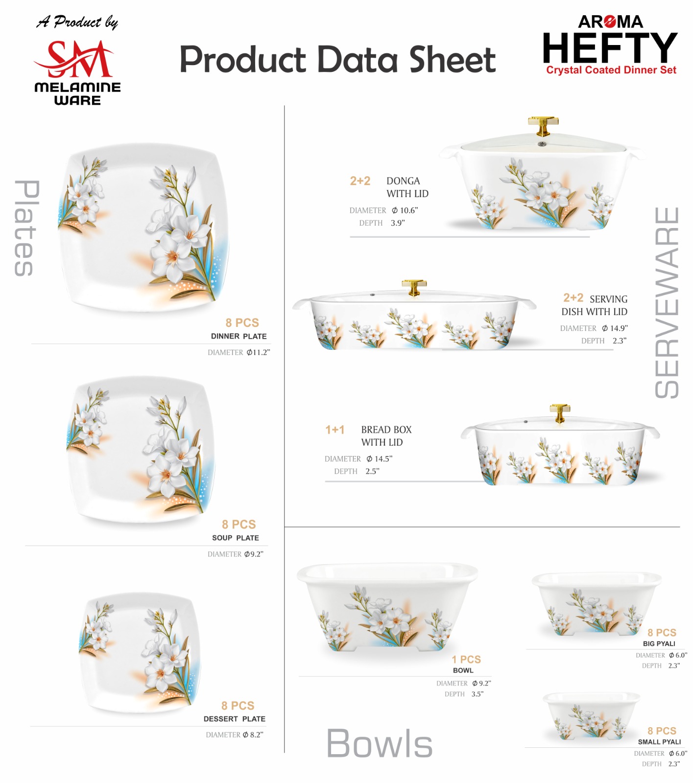 Aroma Hefty Crystal Coated Set-88 Pcs - Image 2