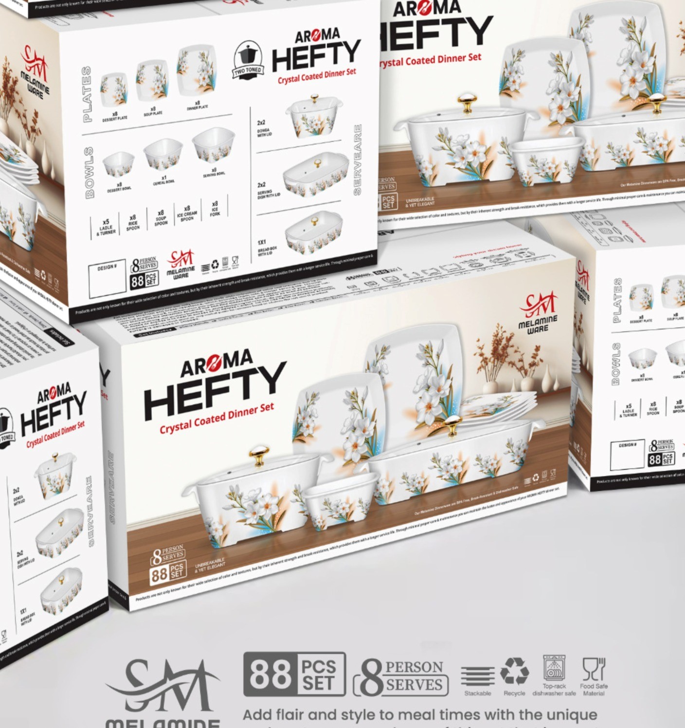 Aroma Hefty Crystal Coated Set-88 Pcs - Image 5