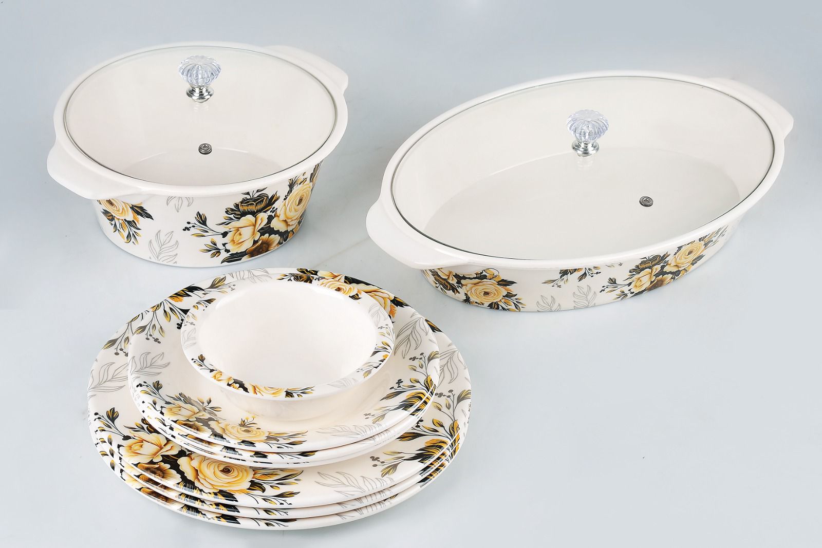 Charming Double Glazed Glass Lid Set 72-Pcs - Image 2