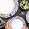 Charming Double Glazed Glass Lid Set 72-Pcs - Design08