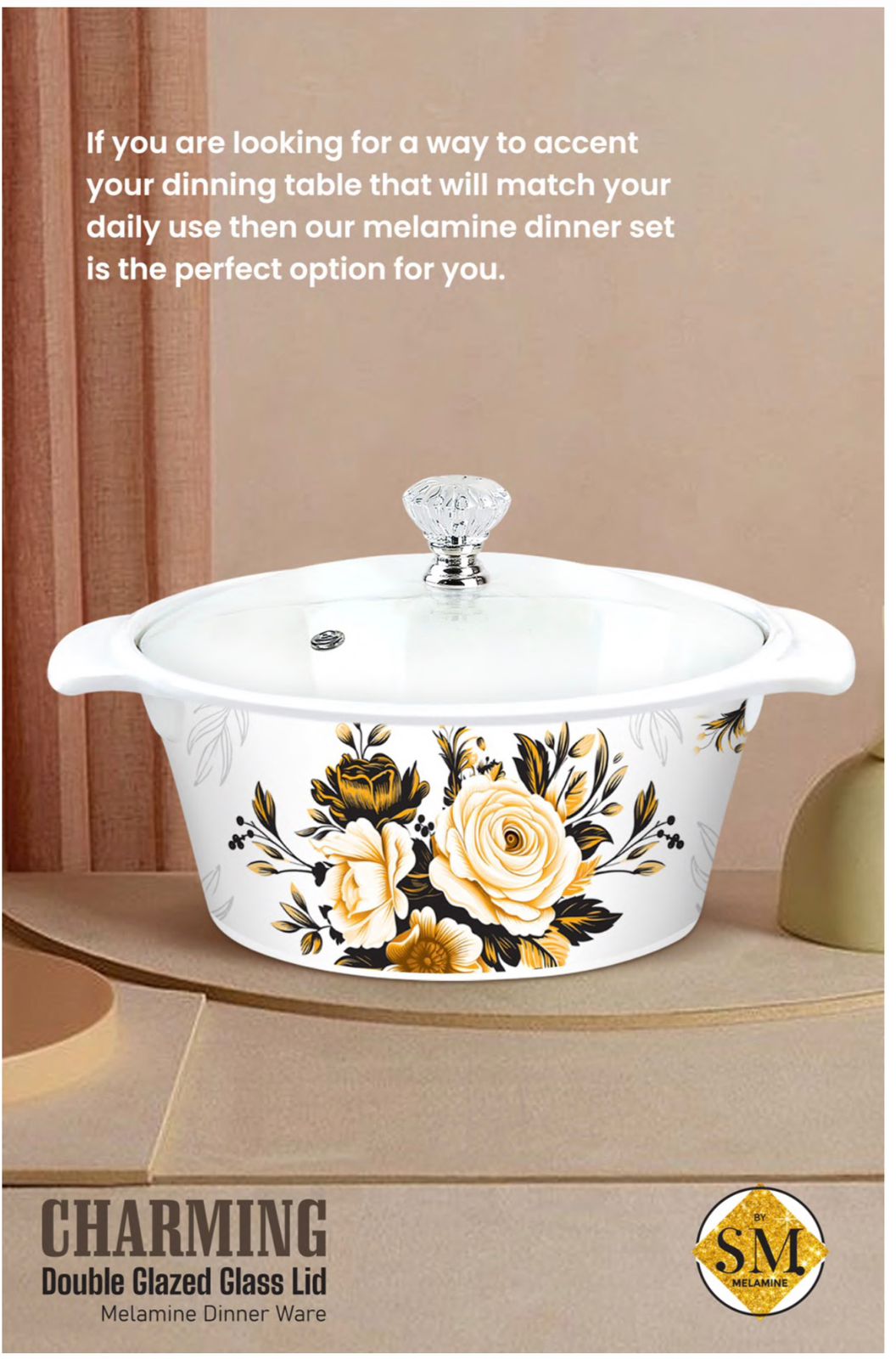 Charming Double Glazed Glass Lid Set 72-Pcs - Image 4
